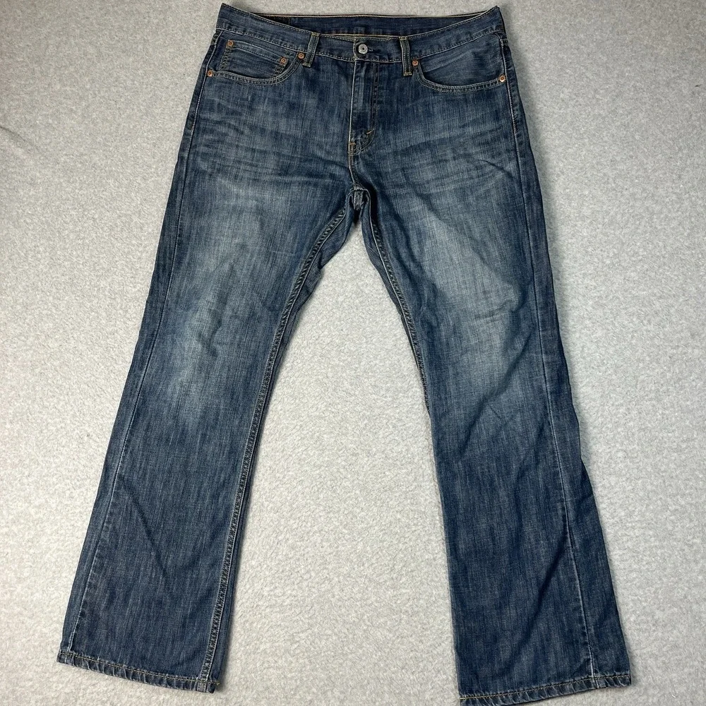 Levis Jeans Mens 34x30 (Fit 36x30) Blue 527 Bootcut Western Cowboy Denim Medium